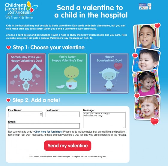 CHLA Send a Valentine