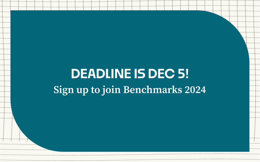 ⏰ DEADLINE IS DEC 5 to participate in Benchmarks 2024